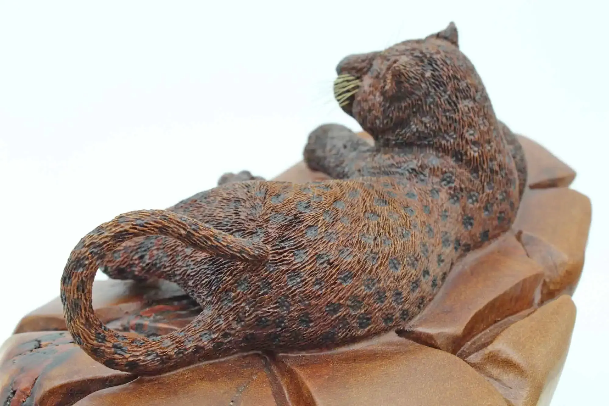 Leopard woodcarving sculpture